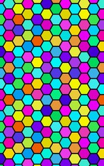 Honeycomb many color, multicolored. Isometric geometry. 3D illustration
