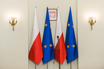 flaga Polski Unii Europejskiej
