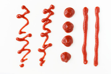 Ketchup isolated in white