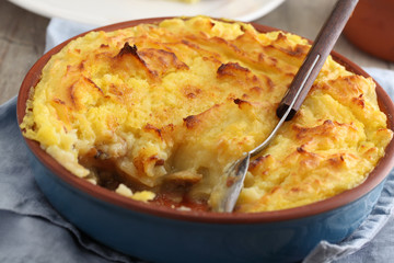 Mushrooms and potato gratin