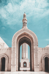 mosque in muscat, oman - obrazy, fototapety, plakaty
