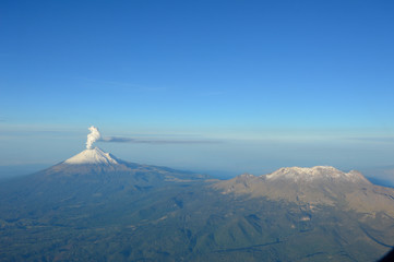 snow volcano landscape erupting