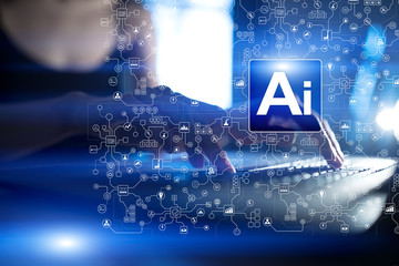AI, Artificial intelligence, machine learning, neural networks and modern technologies concepts....