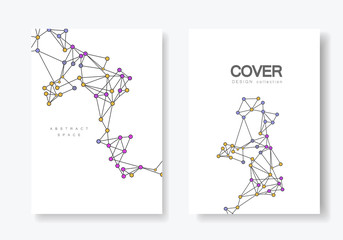 Abstract design composition and line intersection structure