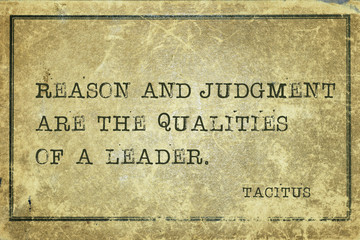 reason and judgment Tacitus
