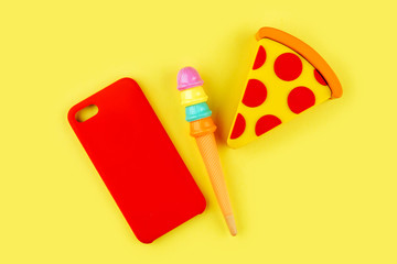 Funny souvenir pen looks like icecream and power bank like a pizza