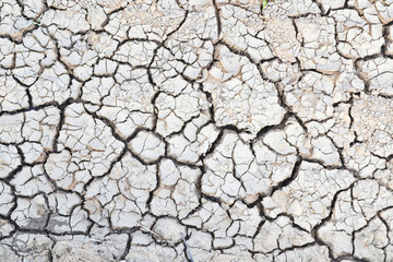 close up cracked clay ground