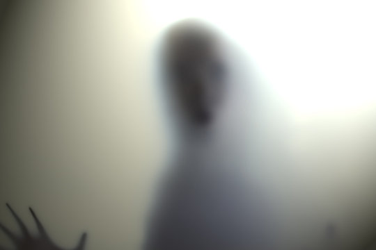 the image is out of focus. Transparent transparent fabric and shadows. ghost and ghost