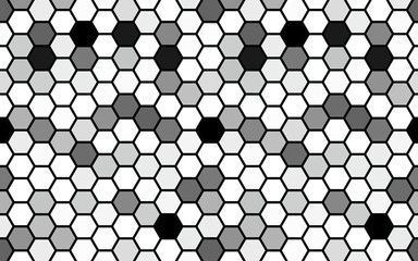 Black honeycomb with a gradient color. Isometric geometry. 3D illustration