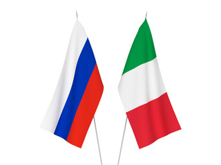 Russia and Italy flags