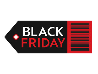 Black Friday sale. Inscription design template. Black Friday banner. Isolated vector illustration on white background.