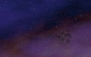 Colorful and beautiful space background. Outer space. Starry outer space texture. 3D illustration