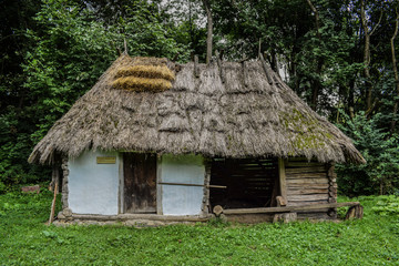 Fototapeta na wymiar Skansen , drewniane domu Ukraina, Lwów