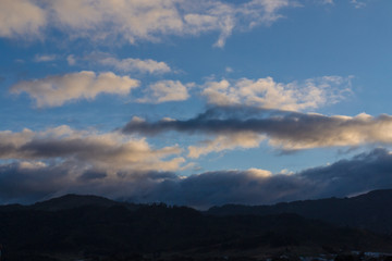 Dramatic sunset over the neighborhood