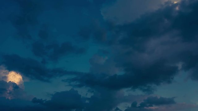 bright cloud to rainy dark cloud - timelapse