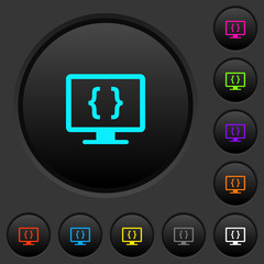 Developing application dark push buttons with color icons