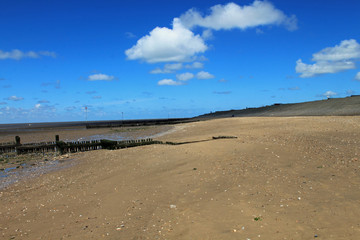 A break water at low tide