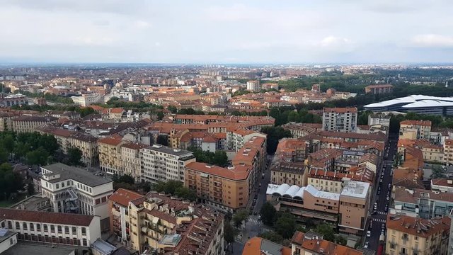 Aerial view of Turin, Italy