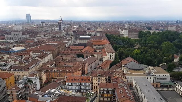Aerial view of Turin, Italy