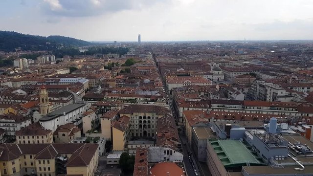 Aerial view of Turin, Italy