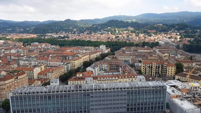 Aerial view of Turin, Italy
