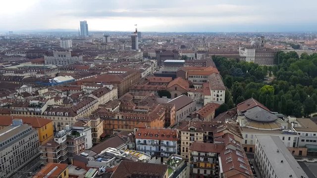 Aerial view of Turin, Italy