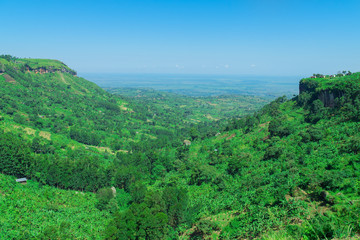 Obraz premium view of the road to Mount Elgon, Uganda