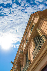 View on the historic architecture in Cannes, France on a sunny day.