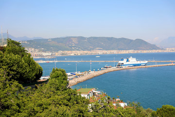 Naklejka premium Amazing view of Amalfi Coast from Vietri sul Mare village, Italy