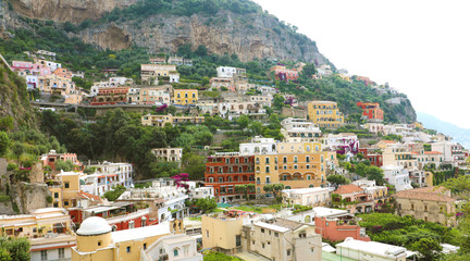 Fototapeta premium Stunning view of Positano village, Amalfi Coast, Italy