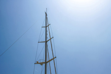 Obraz premium View on the boats in the Le Port de Fontvieille in Monaco, France on a sunny day.