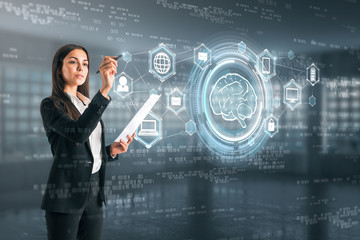 Future and robotics concept