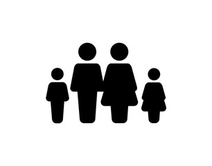 Family Icon Vector . Flat Sign for using in the App, UI, Art, Logo, Web