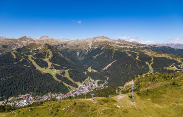 Fototapeta na wymiar Mountains around Madonna di Campiglio, Trentino, Italy 