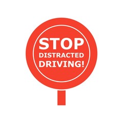 Stop Distracted Driving Sign