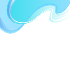 Abstract background with transparency effects. Smooth color waves in motion. Template for leaflets, book cover, business card, wallpaper, slide show. Blue hues. 