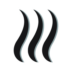 Naklejka premium Smoke puff icon vector illustration isolated on white background