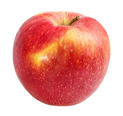 Fresh red apple isolated on white background with clipping path