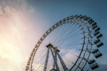 Ferris wheel at sunset