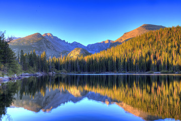 Fototapeta na wymiar Bear Lake Reflection Rocky Mountain National Pzrk