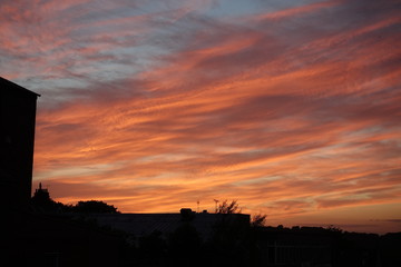 sunset over residents