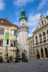 Fototapeta premium Image of the downtown of the historic town of Sopron on the Hungarian-Austrian border with Lake Neusiedler See