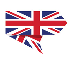 Flag of The United Kingdom on a label