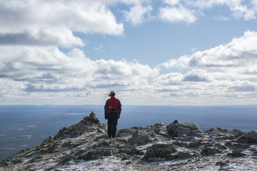 Obraz premium On top of mountain