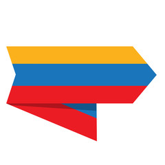 Flag of Colombia on a label