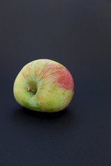 apple on black background