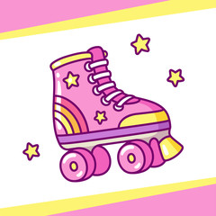 Cute pink roller skates