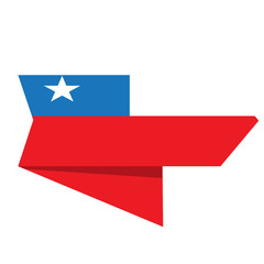 Flag of Chile on a label