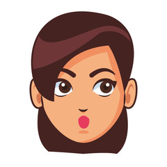 Woman face cartoon