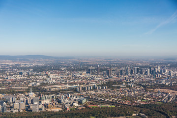 Frankfurt am Main Skyline - aerial view
